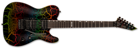 LTD  Eclipse '87 Rainbow Crackle  6-String Electric Guitar  